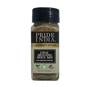 Pride of India ‚Äì Chai Masala Mulling Spice Mix ‚Äì Gourmet Spice Mix for Teas & Coffee ‚Äì Caffeine Free ‚Äì Authentic Mulling Spice Blend ‚Äì Vegan (size: 1.6 oz)