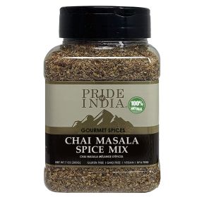 Pride of India ‚Äì Chai Masala Mulling Spice Mix ‚Äì Gourmet Spice Mix for Teas & Coffee ‚Äì Caffeine Free ‚Äì Authentic Mulling Spice Blend ‚Äì Vegan (size: 7 oz)