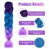 Braids Extensions, Synthetic Hair for Braiding, 24 Inch Hair Strands for Braiding Hair